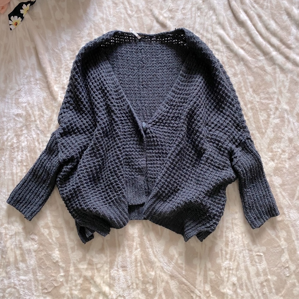 Free People waffling around chunky knit cardigan